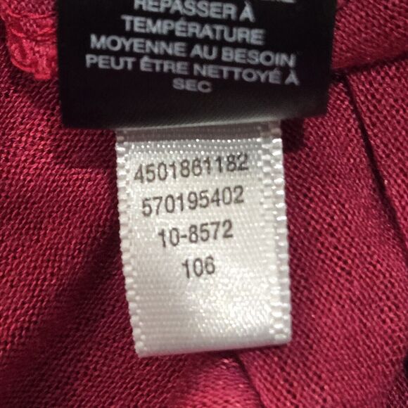 White House Black Market Open Back Top Size Medium Deep Pink Womens - Picture 7 of 11